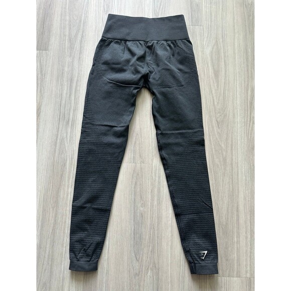 Gymshark Vital Seamless Black Marl Leggings size Small - Picture 2 of 3